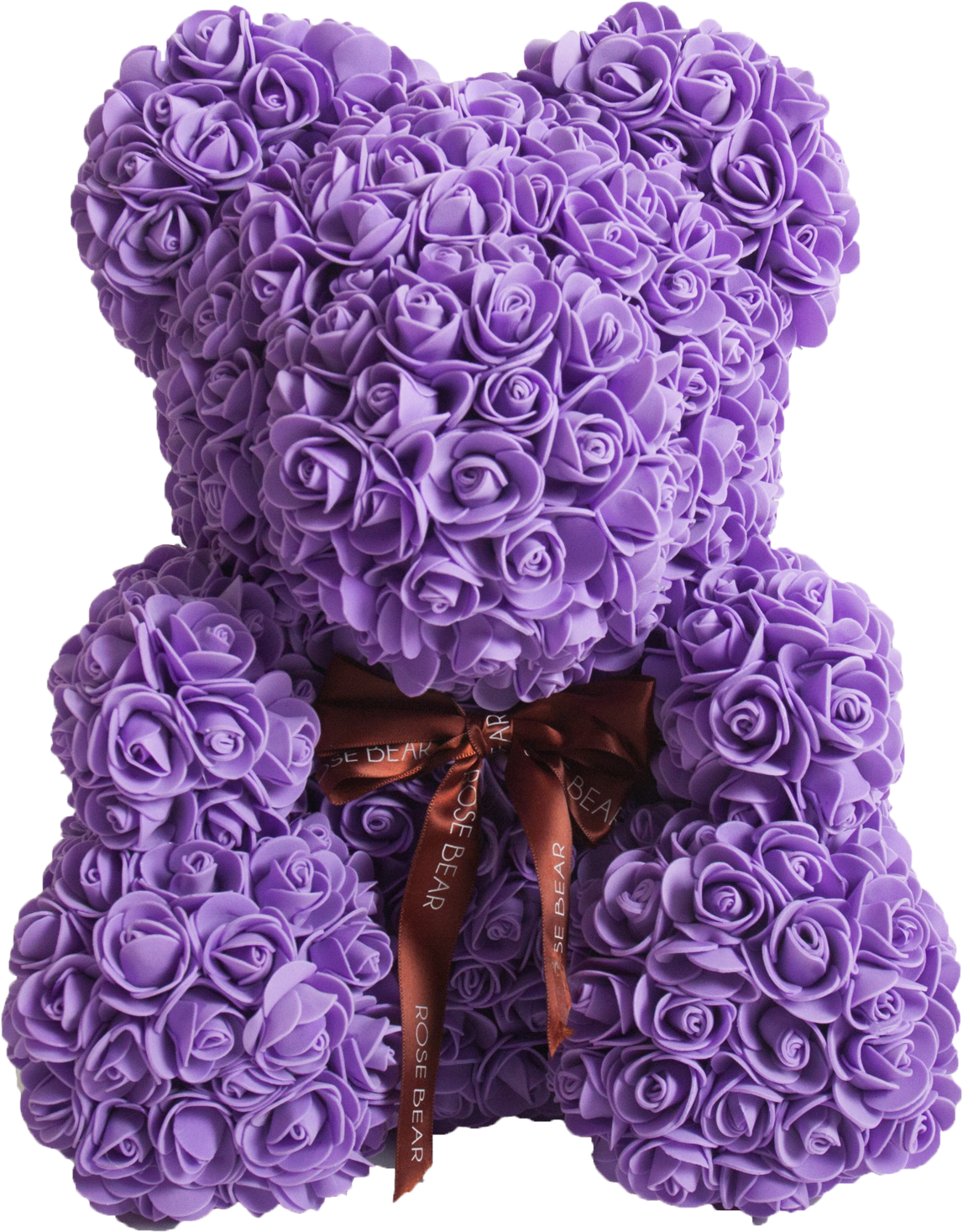 Purple Rose Bear - Purple Teddy Bear Roses, HD Png Download PNG with transparent background
