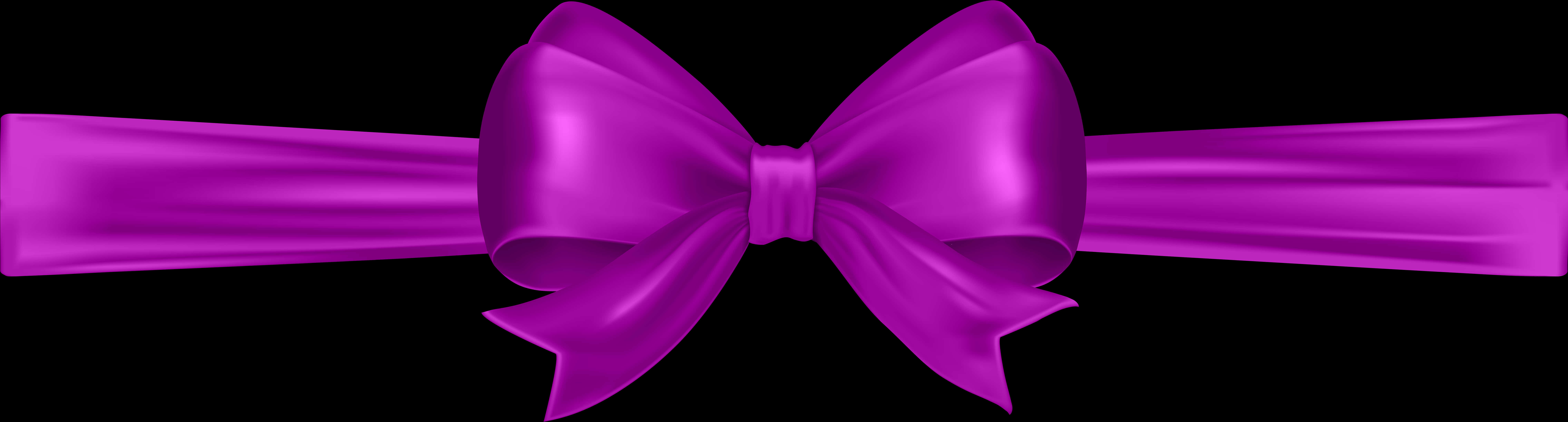 Purple Satin Gift Bow PNG with transparent background