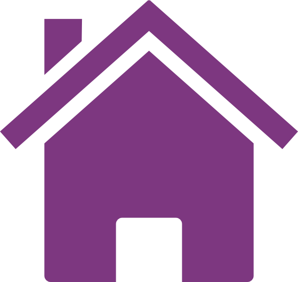 Purple Simple House Clipart