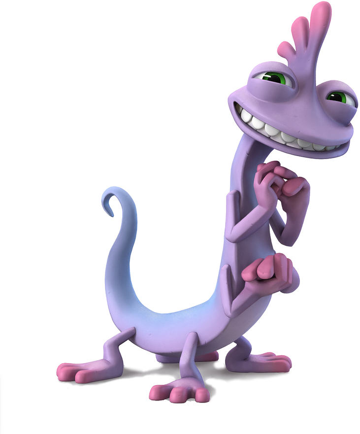 Purple Smiling Monster Character