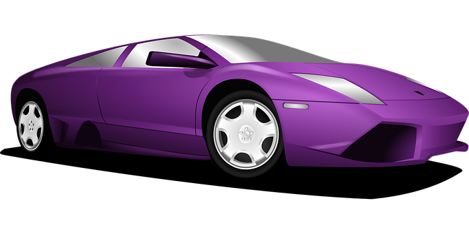 Purple Sports Car Illustration