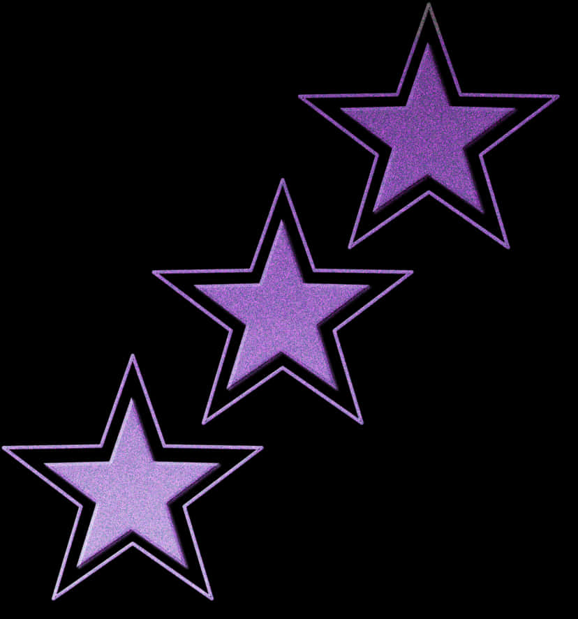 Purple Stars Black Background