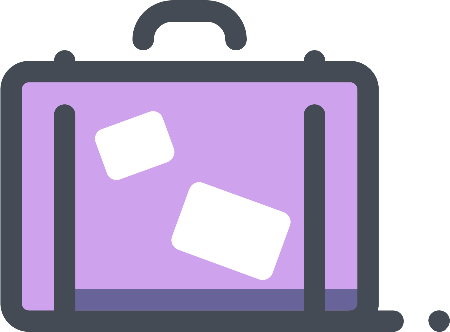 Purple Suitcase Icon