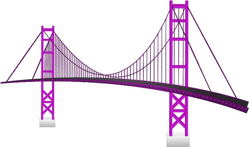 Golden Gate Bridge Clip Art Openclipart Suspension - Golden Gate Bridge Transparent, HD Png Download PNG with transparent background