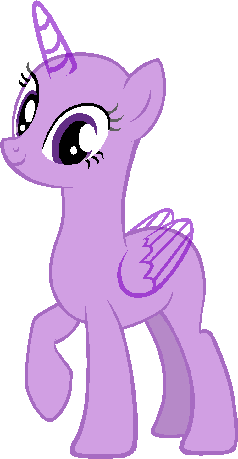 Purple Unicorn Cartoon Character