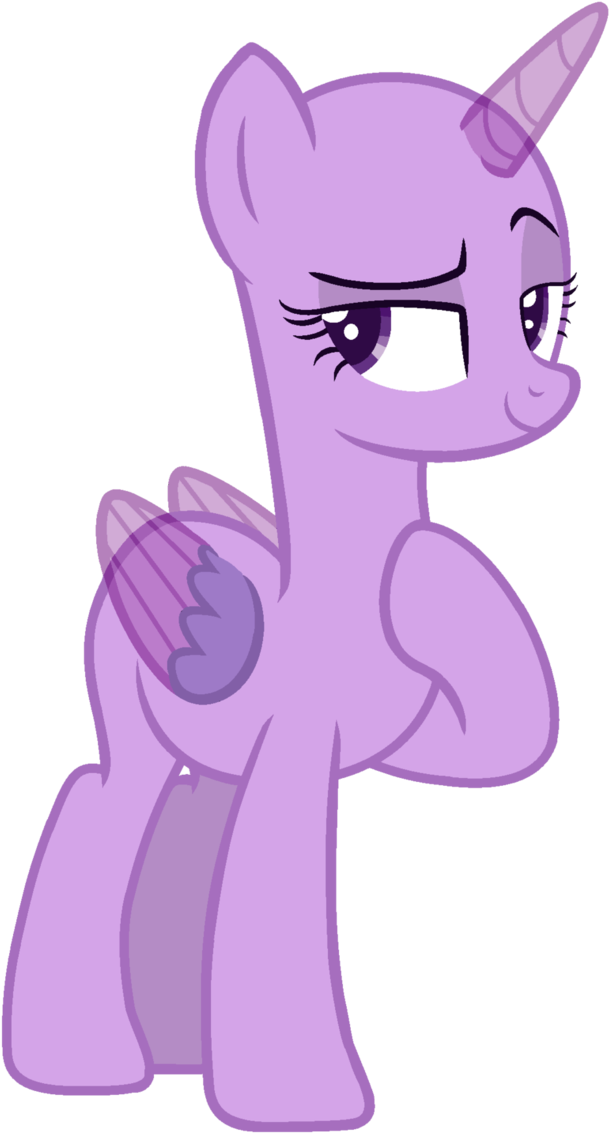 Purple Unicorn Cartoon Character