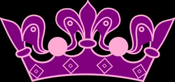 Purple Vector Crown Illustration