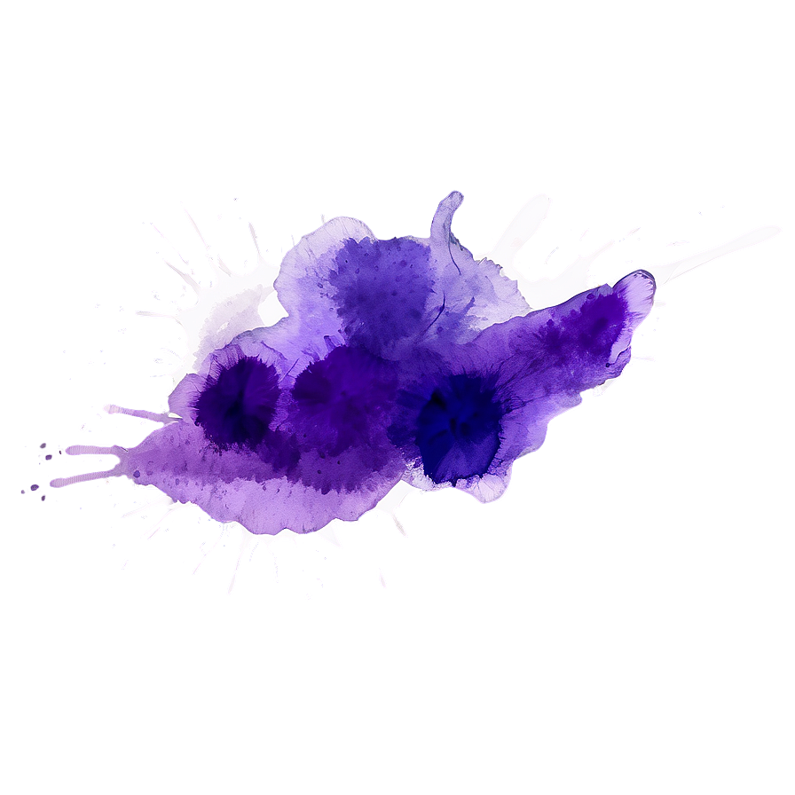 Purple Watercolor Splash PNG its15 PNG with transparent background
