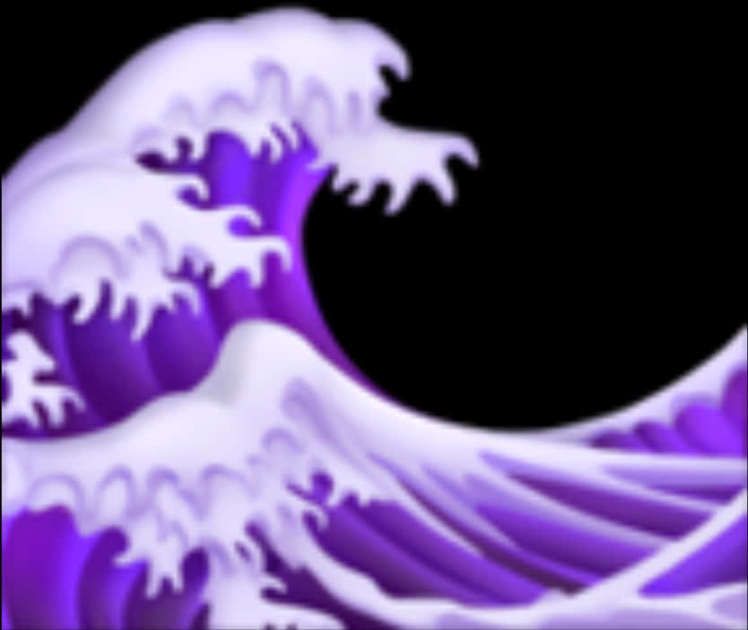 Purple Wave Emoji Art