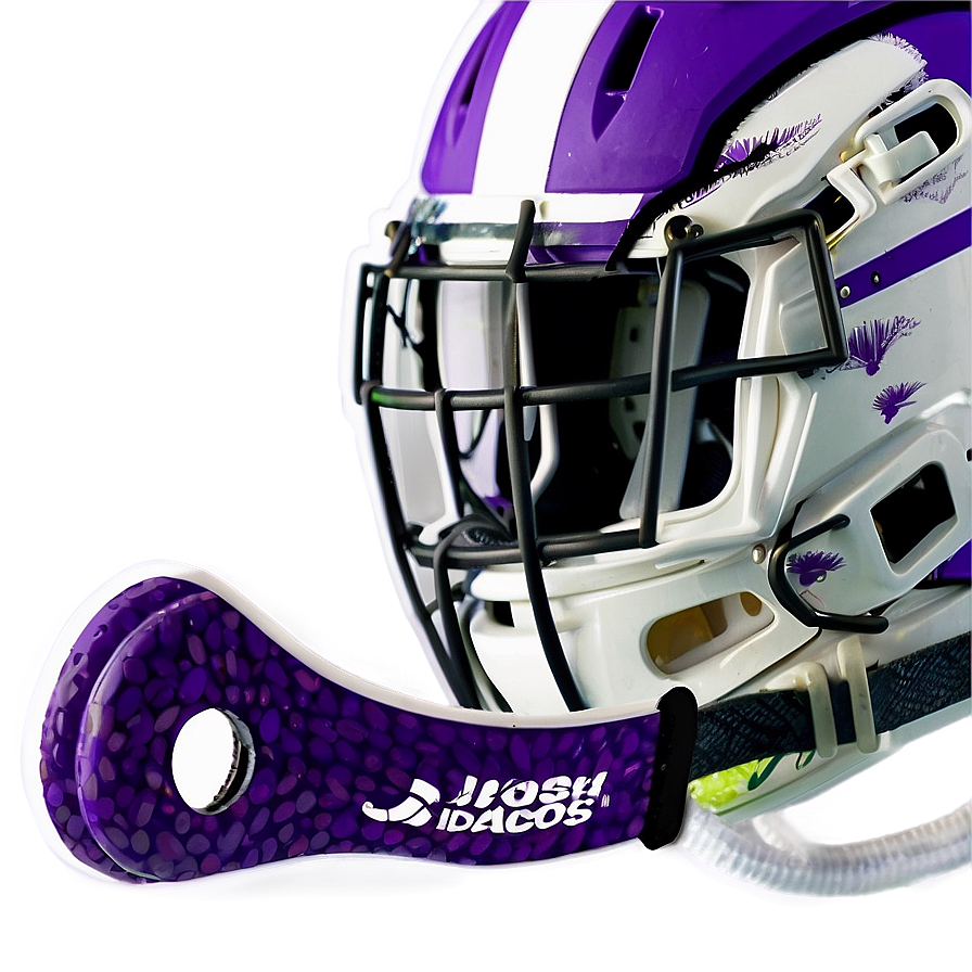 Purple White Football Helmet Mouthguard Josh Jacobs