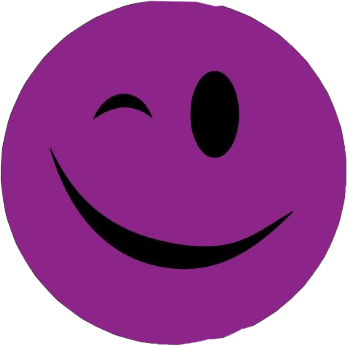 #wink #face #purple #freetoedit - Smiley, HD Png Download PNG with transparent background