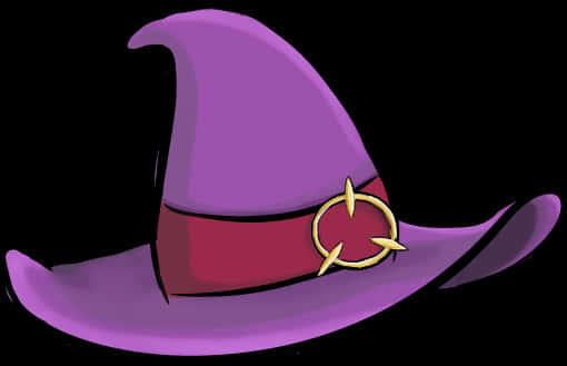 Purple Witch Hat Cartoon PNG image with a transparent background, free high-resolution download