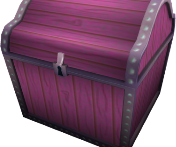 Purple Wooden Treasure Chest