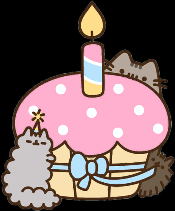 Pusheen Birthday Cake Celebration