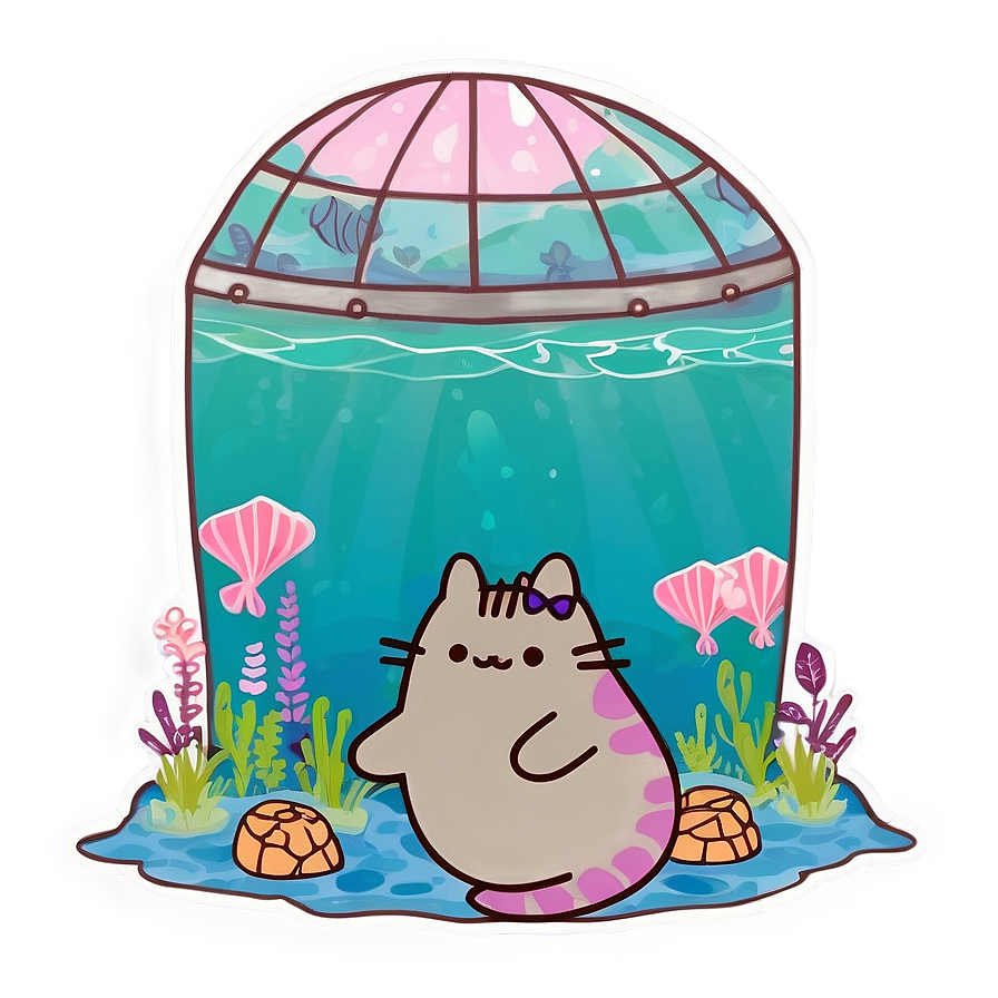 Pusheen Mermaid Adventure PNG 06112024 PNG with transparent background