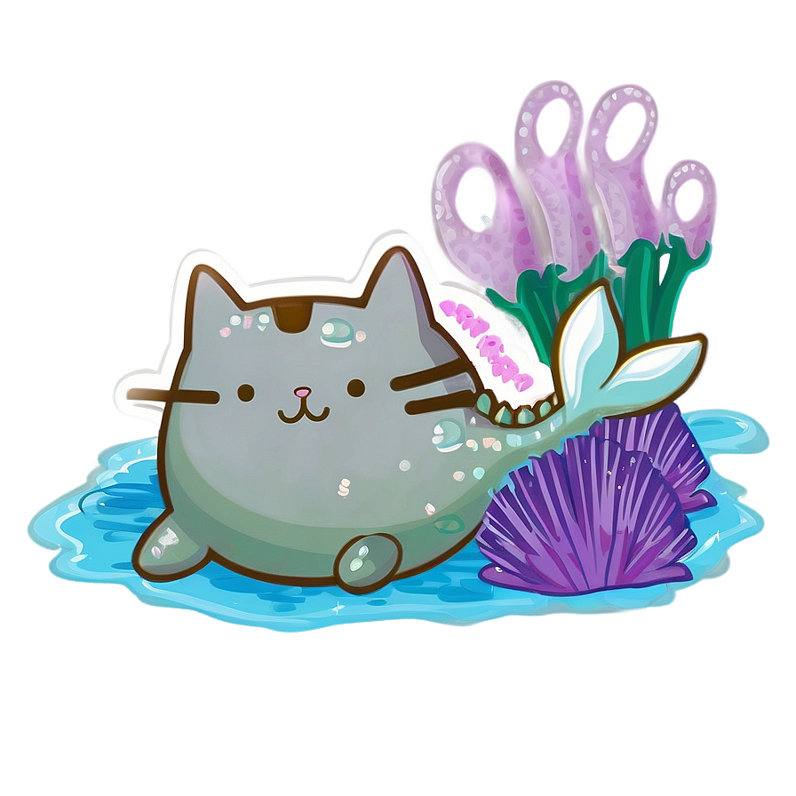 Pusheen Mermaid Adventure PNG ycr78 PNG with transparent background