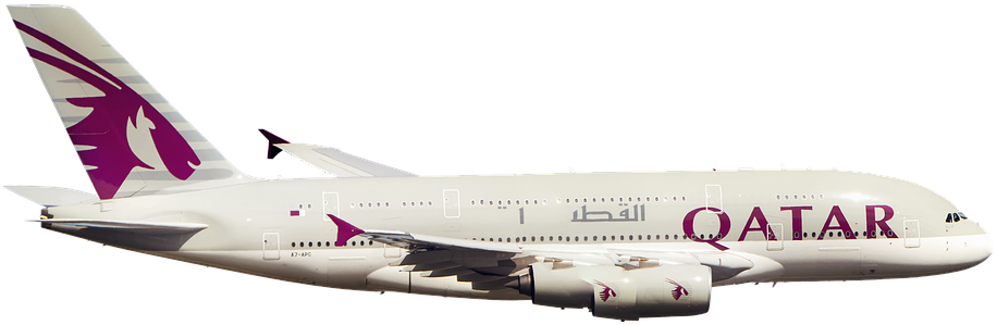 Qatar Airways القطرية, Aircraft, Isolated, Flying, - Qatar Airways Plane Png, Transparent Png PNG with transparent background