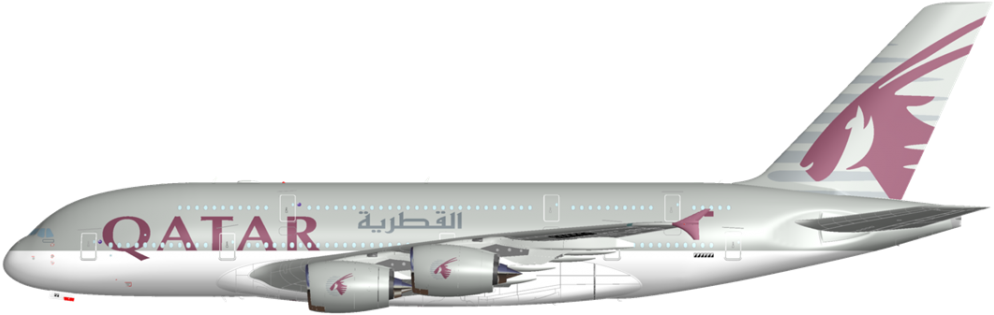 Qatar Airways Aircraft Side View