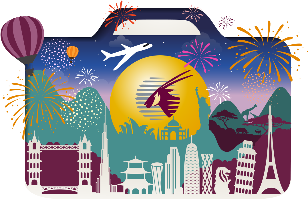 Qatar Airways Inspires World Explorers To Live Their - Qatar Airways Travel Festival 2018, HD Png Download PNG with transparent background
