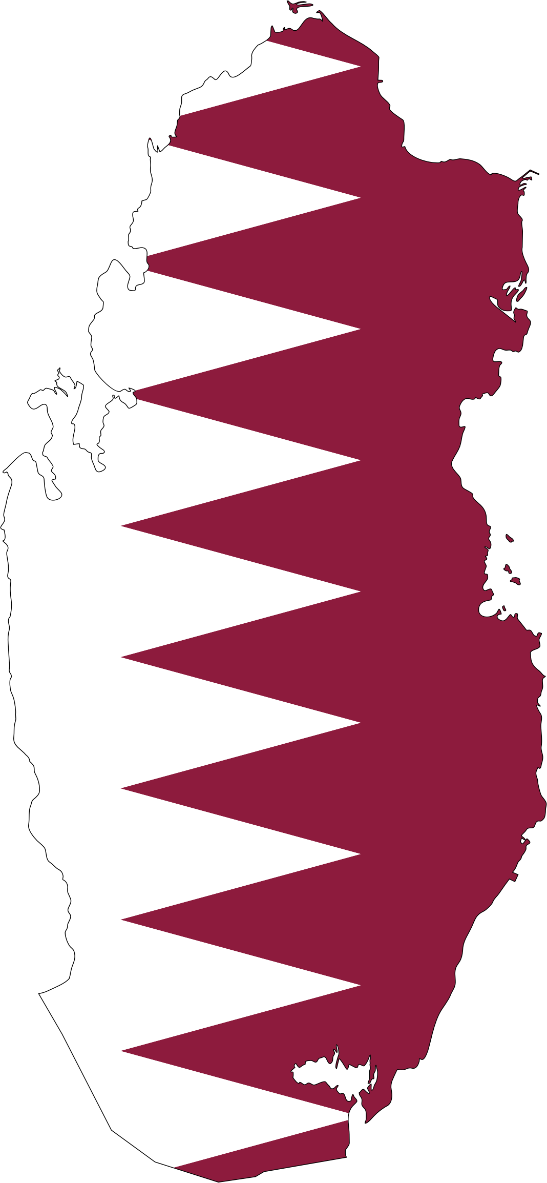 Qatar Map Outline