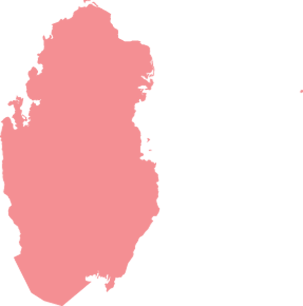 Qatar Map Silhouette Pink