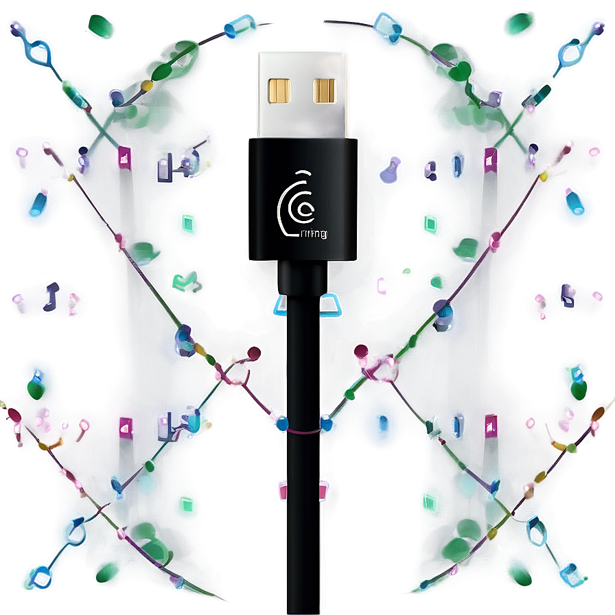 Qi Wireless Charging Cable PNG 2 PNG with transparent background