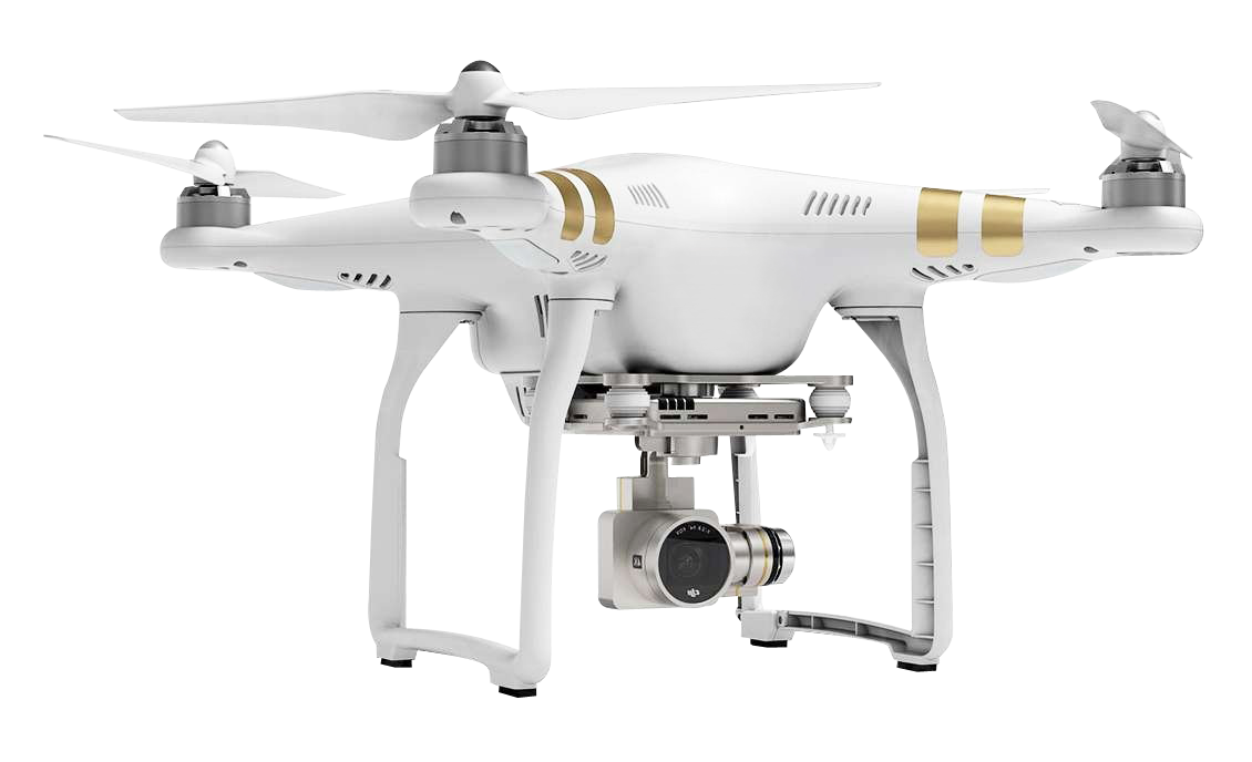 Quadcopter Dronewith Camera PNG with transparent background