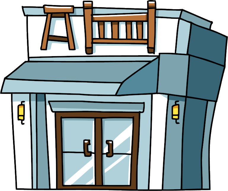 Quaint Animated Storefront PNG with transparent background