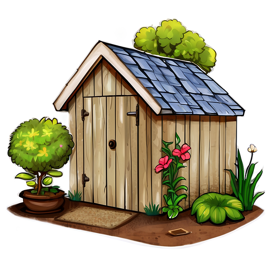 Quaint Garden Outhouse Png Xcy78