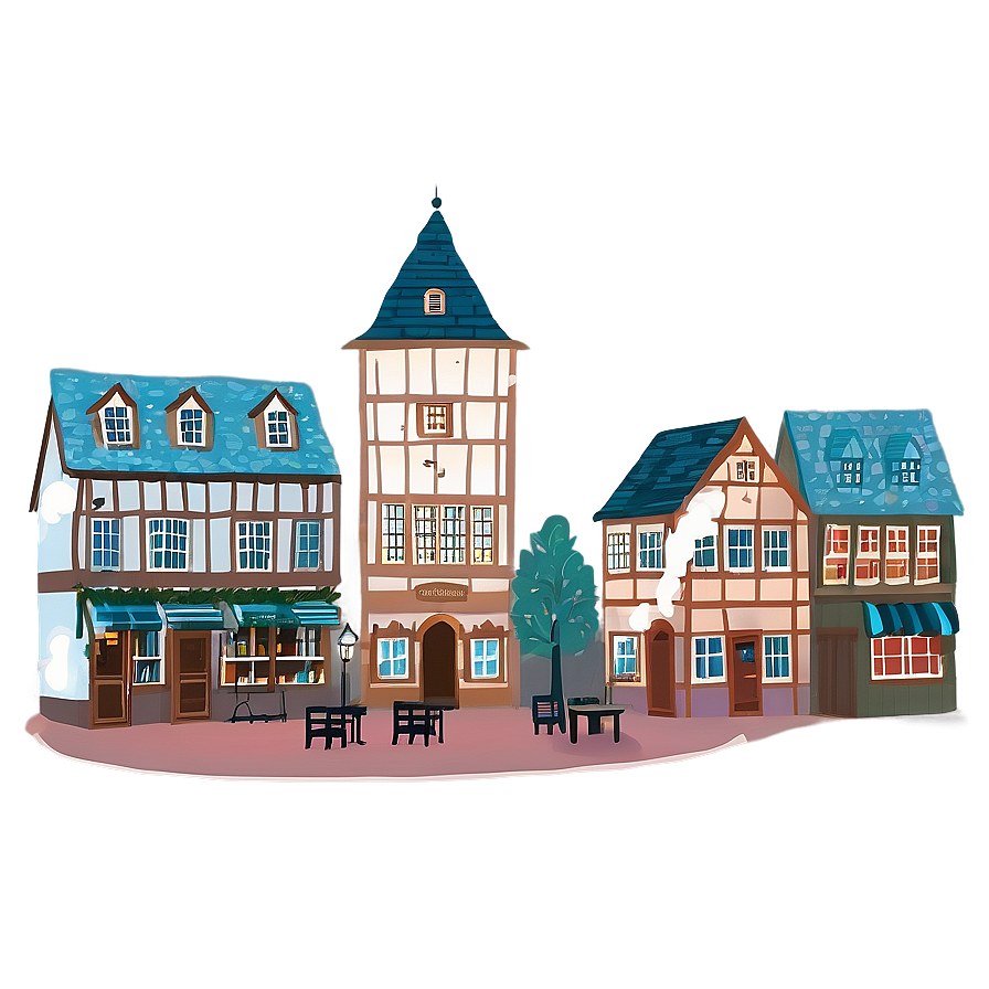 Quaint Town Square PNG ysv49 PNG with transparent background