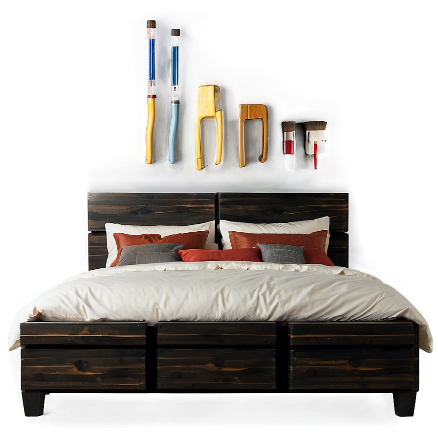 Queen Bed With Storage Png 05042024