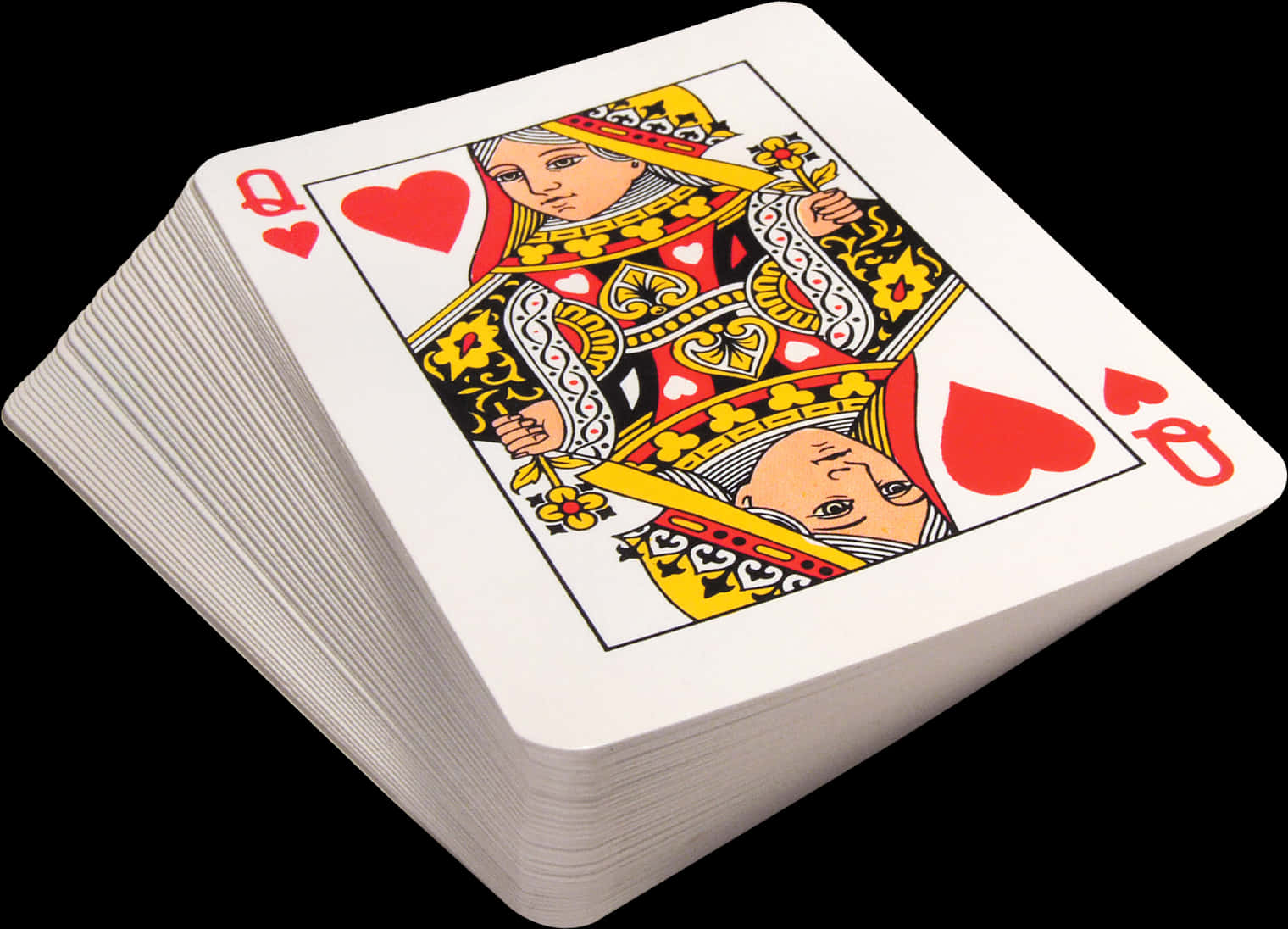 Queenof Hearts Playing Card PNG with transparent background