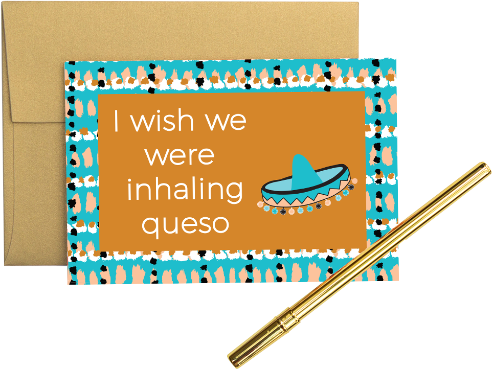 Queso Inhalation Wish Greeting Card