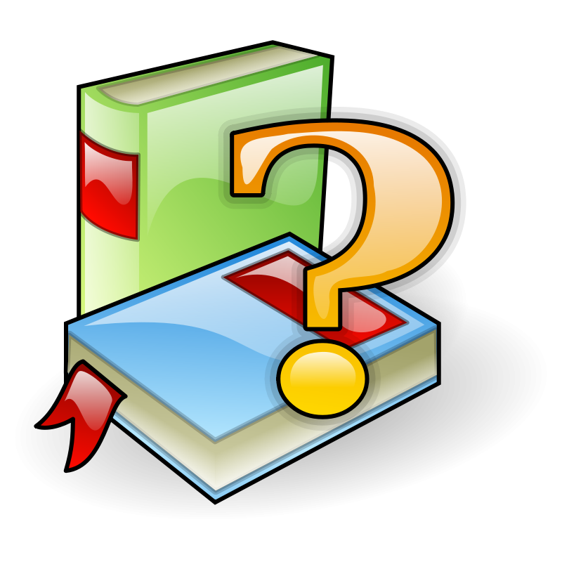 Question Mark Books Icon PNG with transparent background