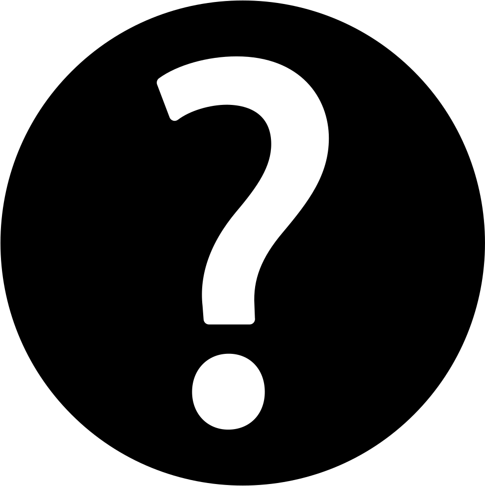 Question Mark Icon Black Background