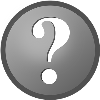 Question Mark Icon Gray Background