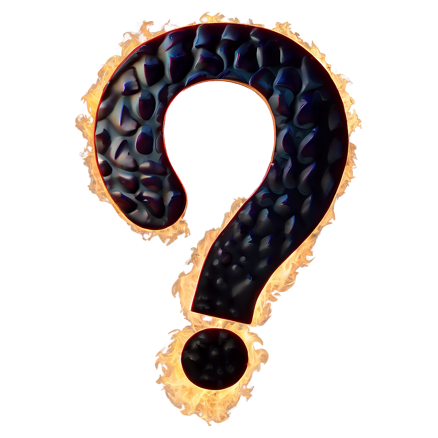 Question Mark In Fire Png Qqi