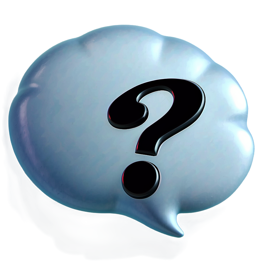 Question Mark in Thought Bubble PNG 04292024 PNG with transparent background