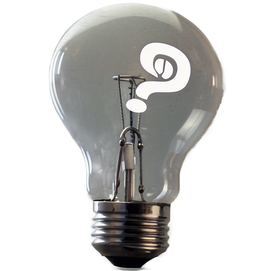 Question Mark with Light Bulb PNG 04292024 PNG with transparent background