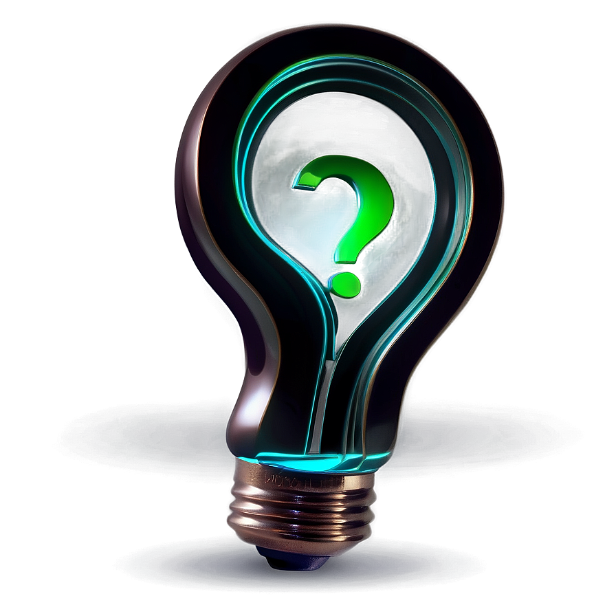 Question Mark with Light Bulb PNG gyx PNG with transparent background