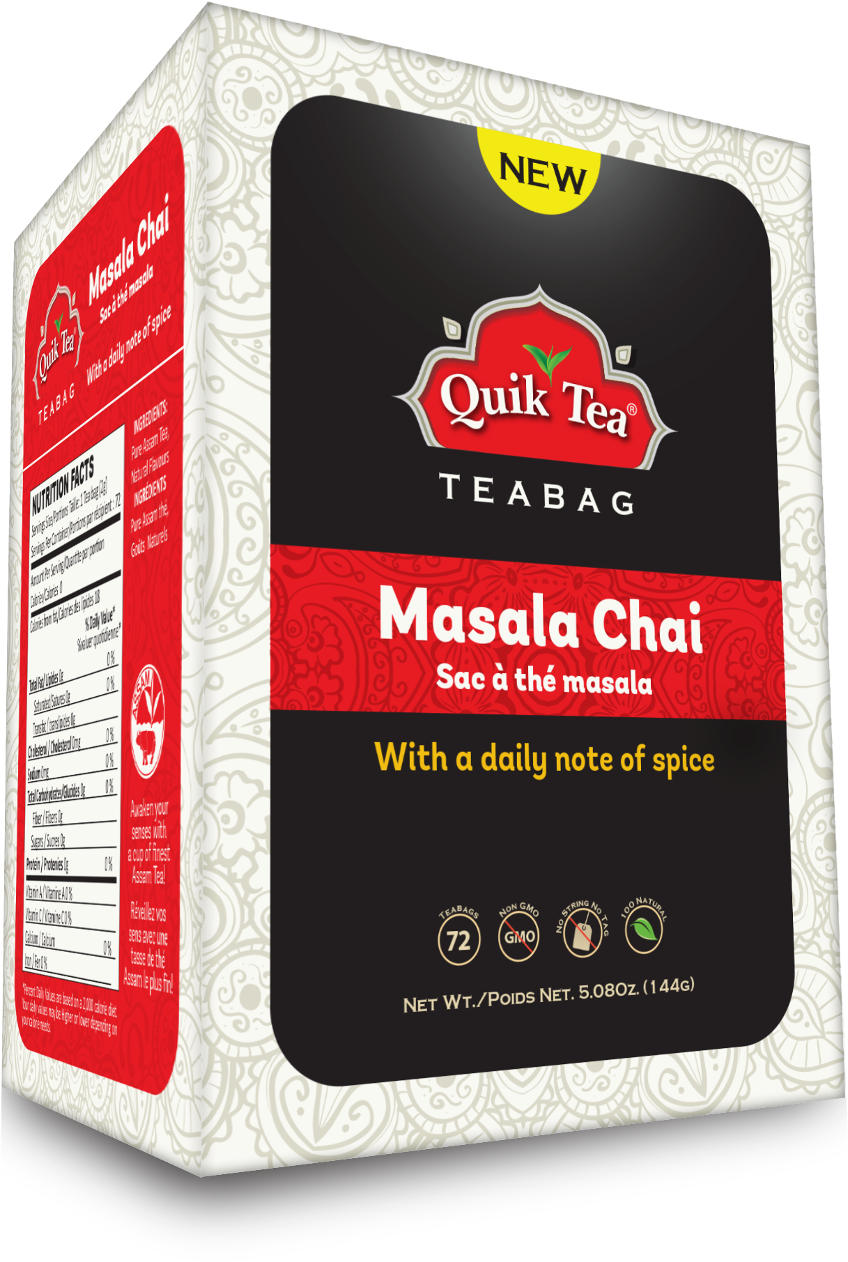 Quik Tea Masala Chai Teabag Box