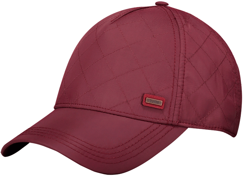 Quilted Burgundy Baseball Cap