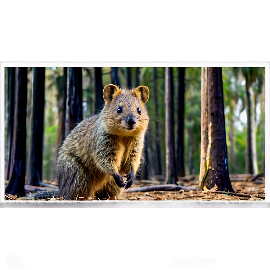 Quokka In Forest Setting Png Hdc