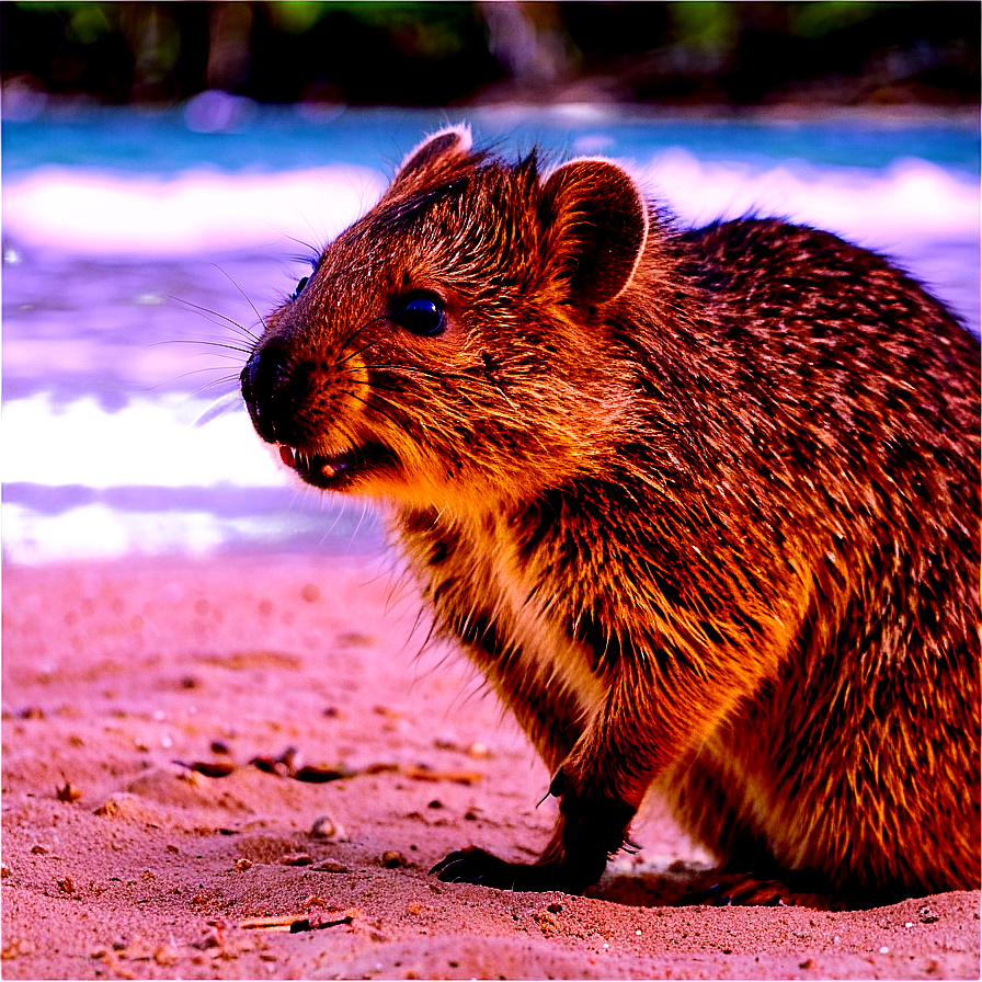 Quokka On The Beach Png 06242024