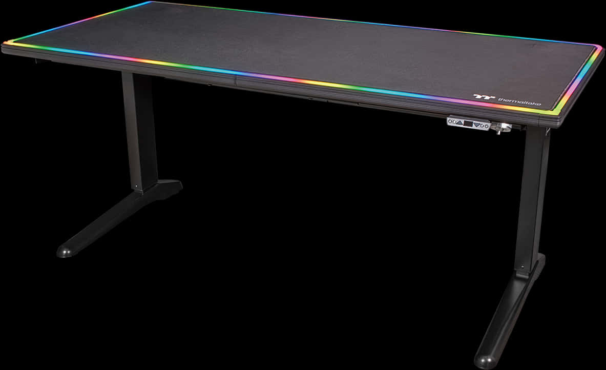 R G B Gaming Desk Black Background