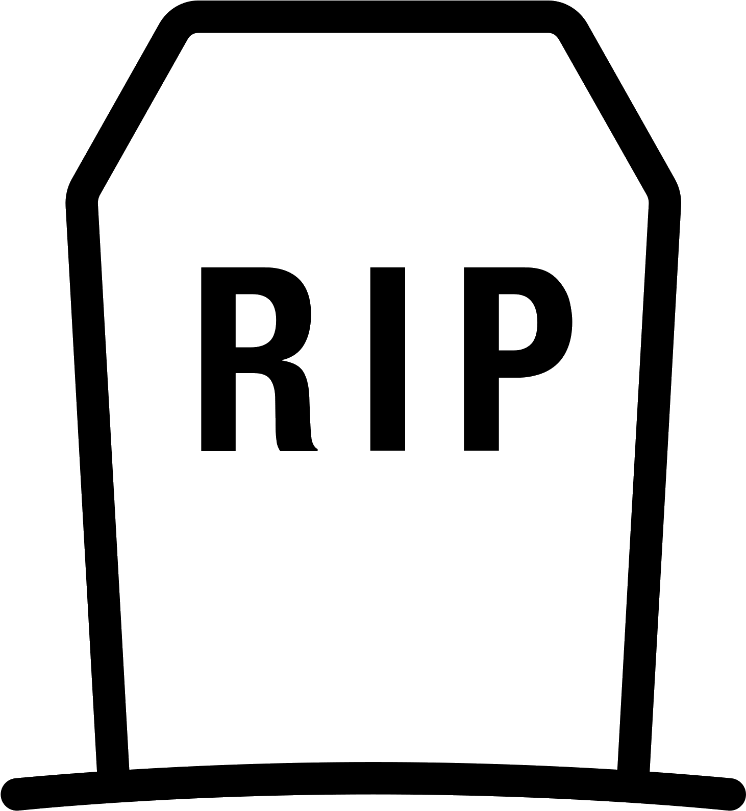 R I P Gravestone Icon PNG with transparent background