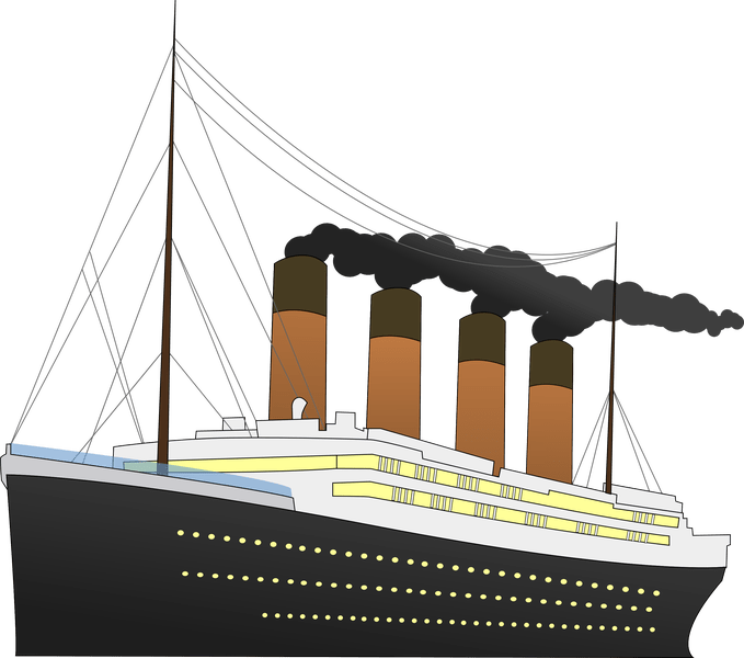 Sinking Ship Clipart - Titanic Clipart, HD Png Download PNG with transparent background