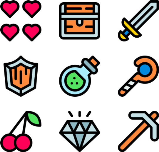 R P G Game Icons Set