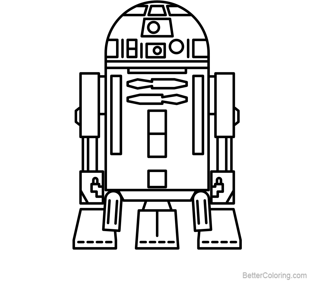 R2d2 Coloring Page Clipart , Png Download - Line Art, Transparent Png PNG image with a transparent background, free high-resolution download