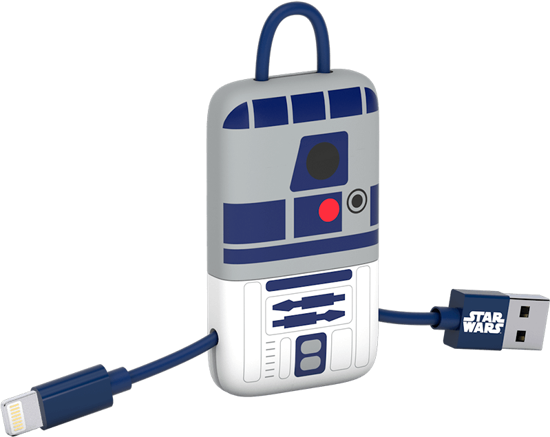 Star Wars Tlj R2d2 Keyline Lightning Cable 22cm Image, HD Png Download PNG image with a transparent background, free high-resolution download